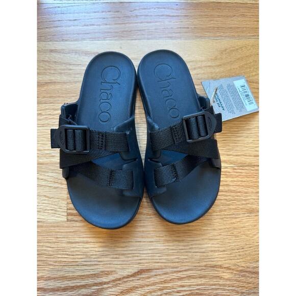 NEW Chacos Chillos Big Kids Black Slide Sandals, Sz 1, Unisex (C103) - Picture 4 of 7